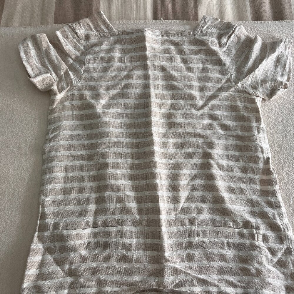 Sezane Cotton Linen Blouse Button Down Back - Size 36